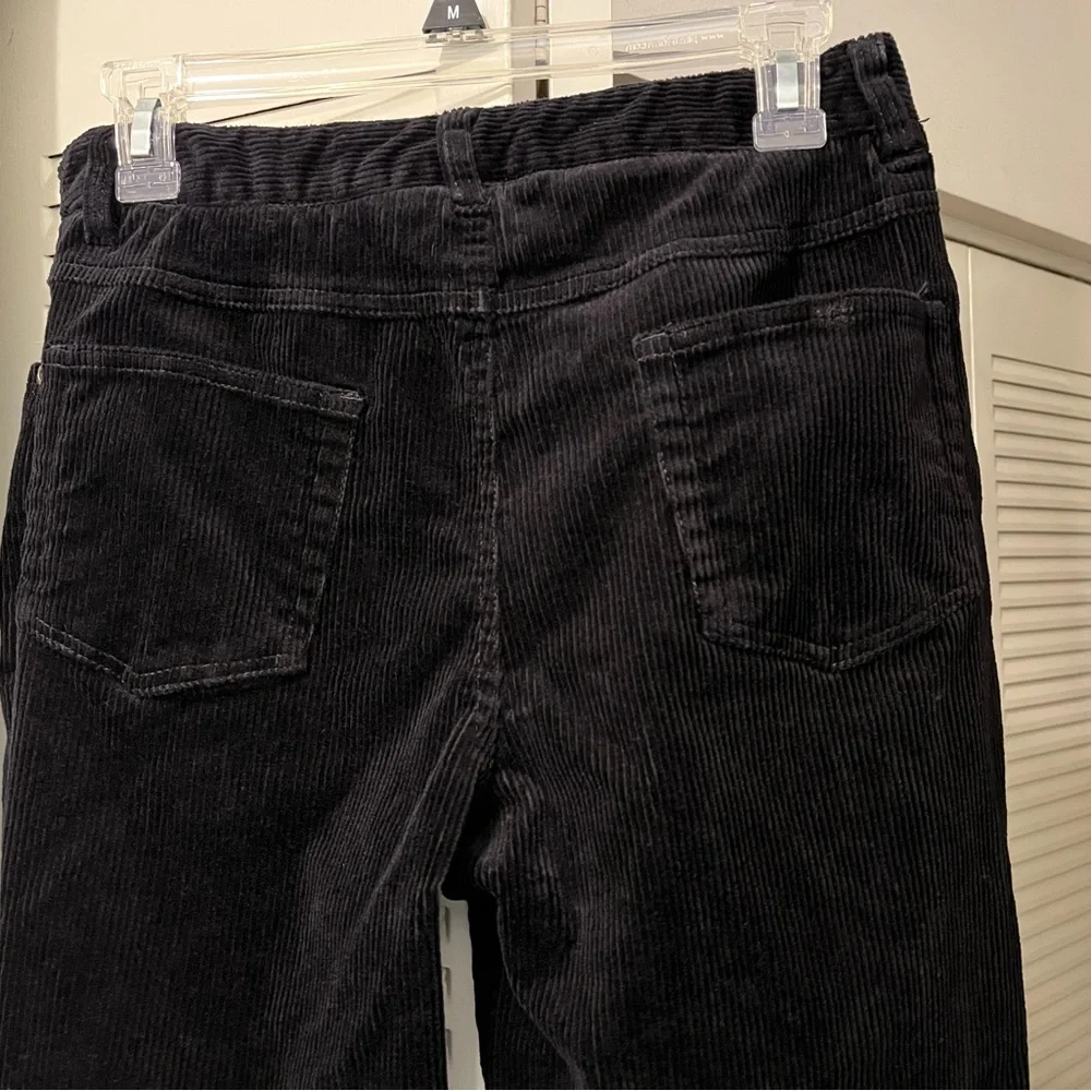 Newport News Jeanology Corduroy Straight Leg Black Jeans, Size 6 Tall - Picture 6 of 7